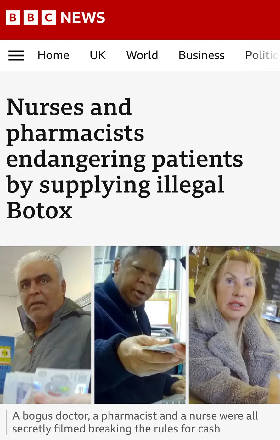 BBC exposes fake botox trade UK