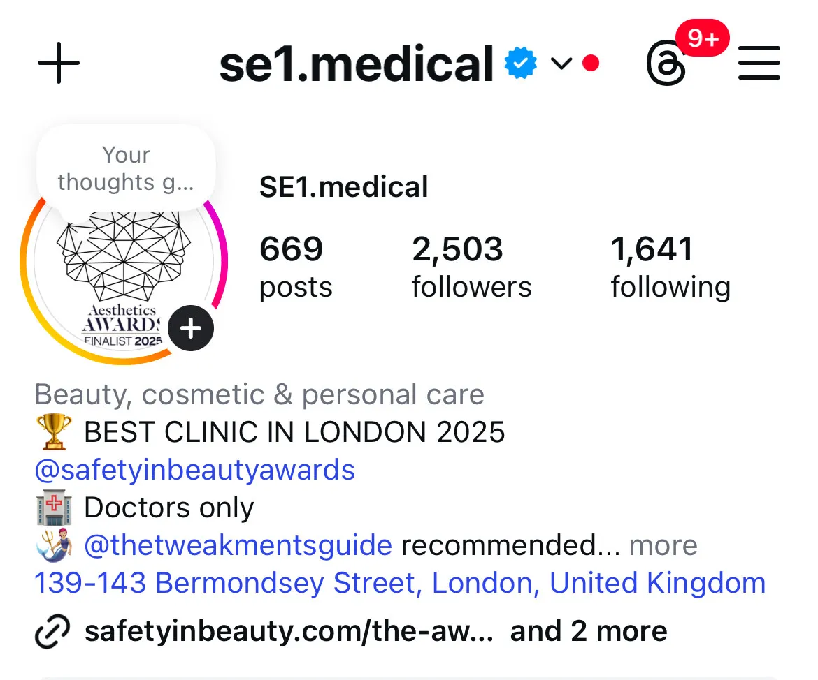SE1 Medical instagram