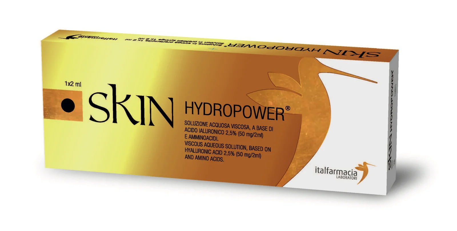 Skin Hydropower by Italfarmacia, hyaluronic acid 2.5% and amino acids, 2ml syringe box