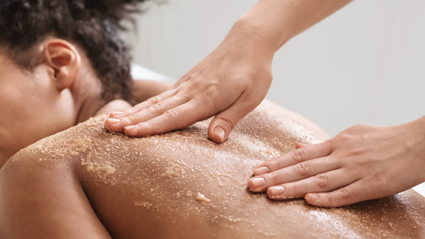 Back DermaFrac microneedling treatment