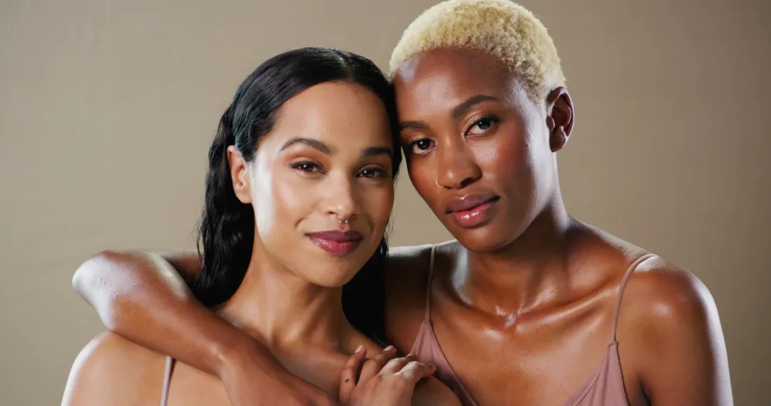 Two women with radiant skin