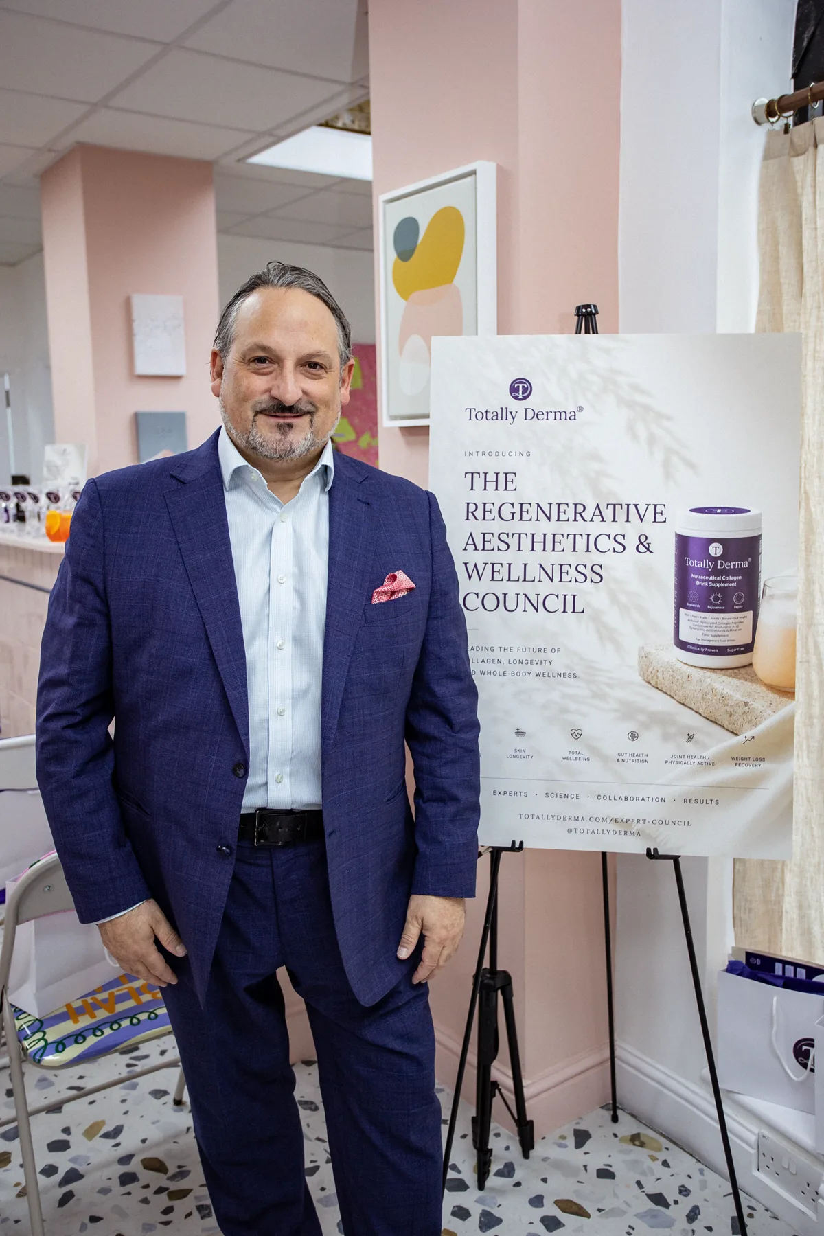 Totally Derma® RAW Council event display and guest