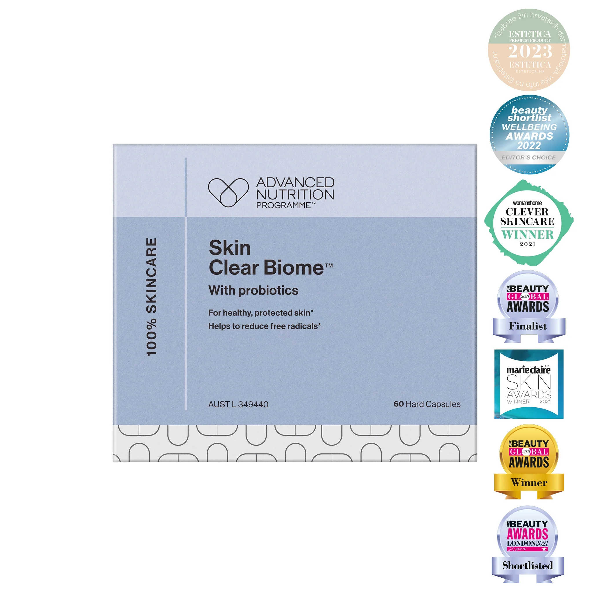 Advanced Nutrition Programme Skin Clear Biome supplement